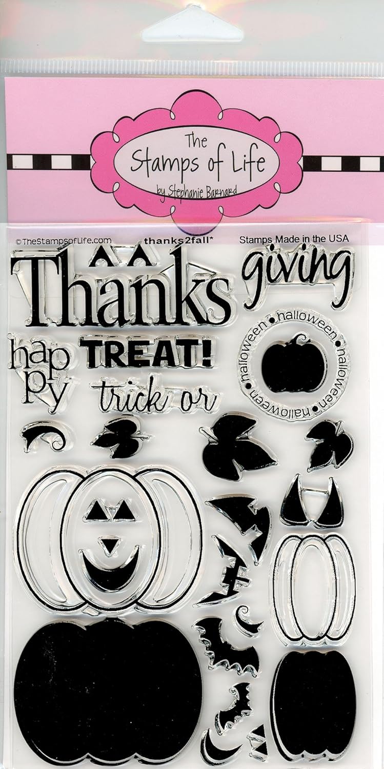 Fall Sentiment Stamps for Card-Making and Scrapbooking Supplies by The Stamps of Life - Thanks2Fall