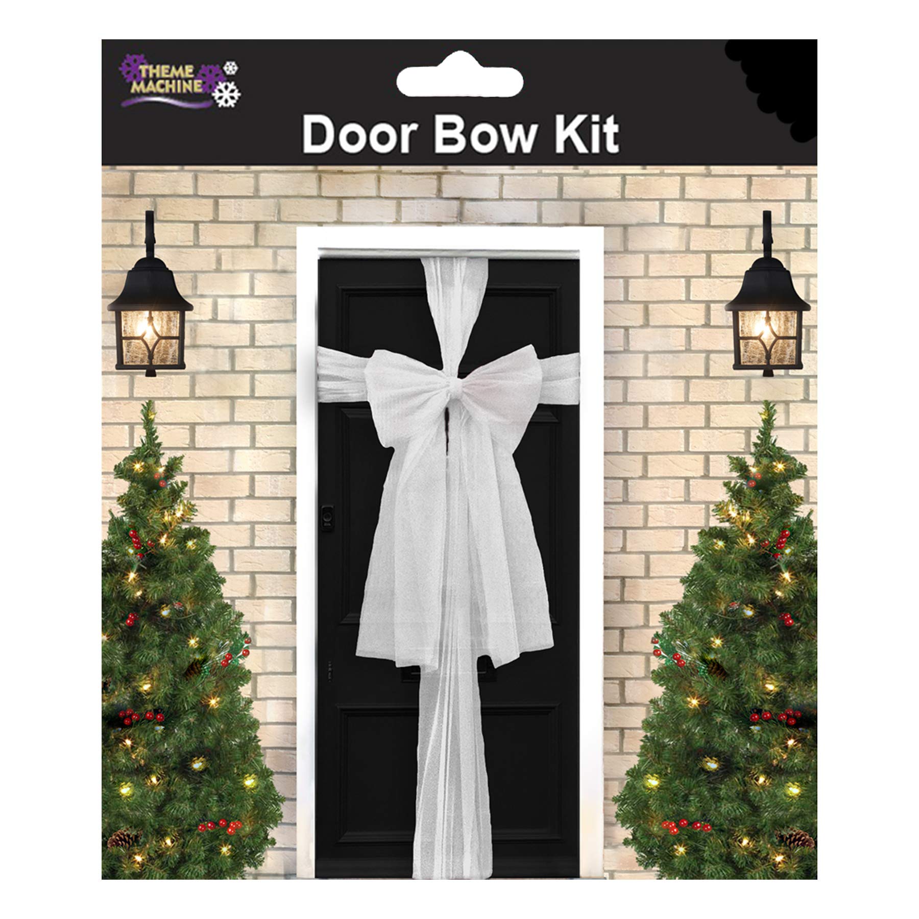 Davies Christmas Organza Door Bow Kit - White