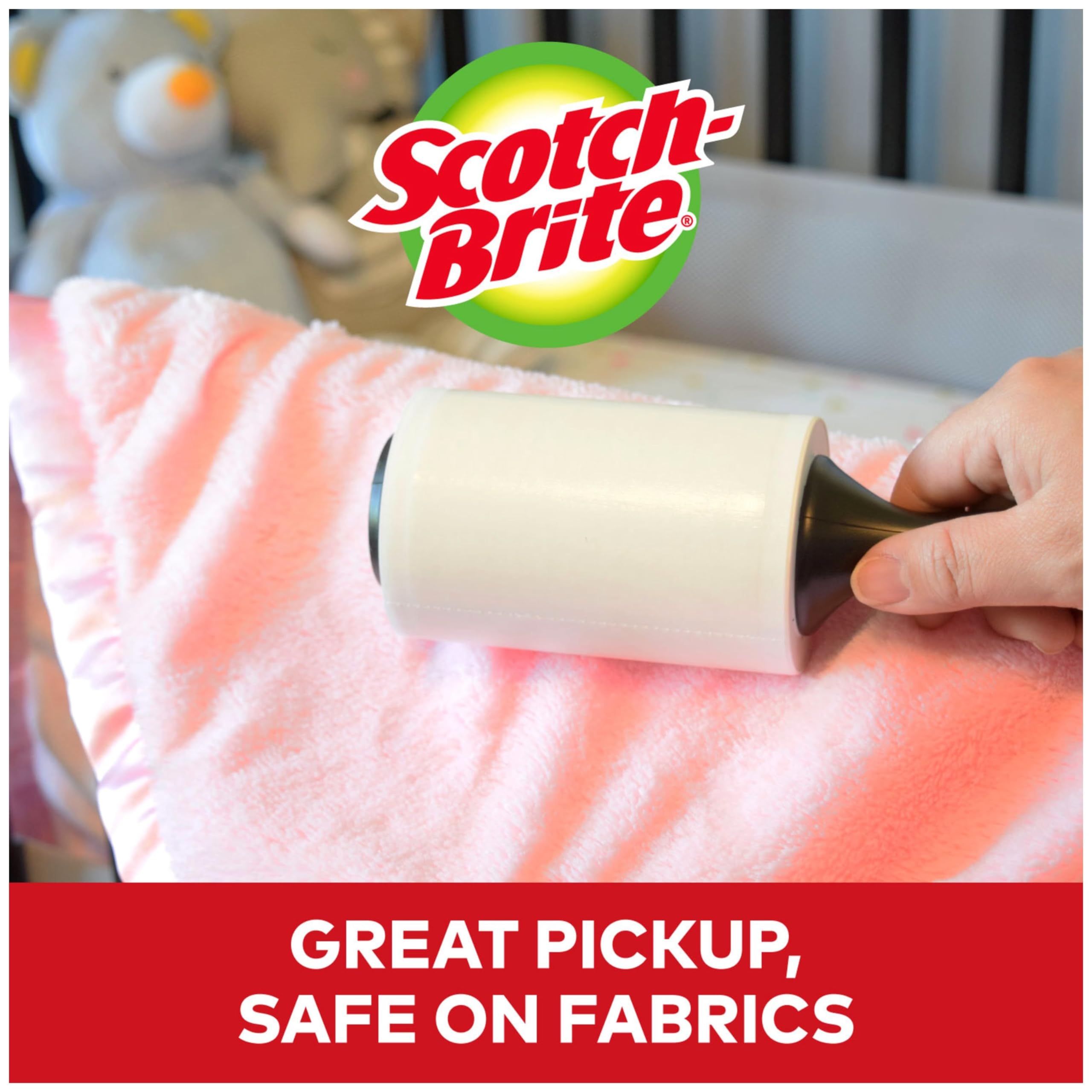 Scotch-Brite Mini Lint Roller 24 Rollers 30 Sheets Per Roller 720 Sheets Total White