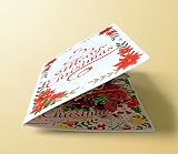 CUT POPUP Exclusive Poinsettia Merry Christmas Cards 2025 5 Cards view 8