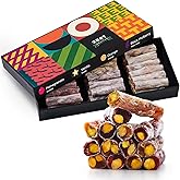 Turkish Delight by Zest Delites, Traditional Vegan Snacks with 30% Pistachio, Luxury Gift Basket, Vegan Candy, Orange, Pomegr