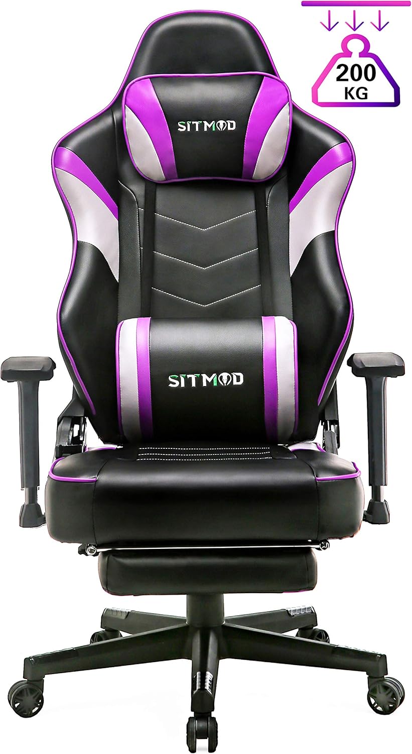 SITMOD Gaming Chair PC Computer Racing Chair 200kg Reclinable with