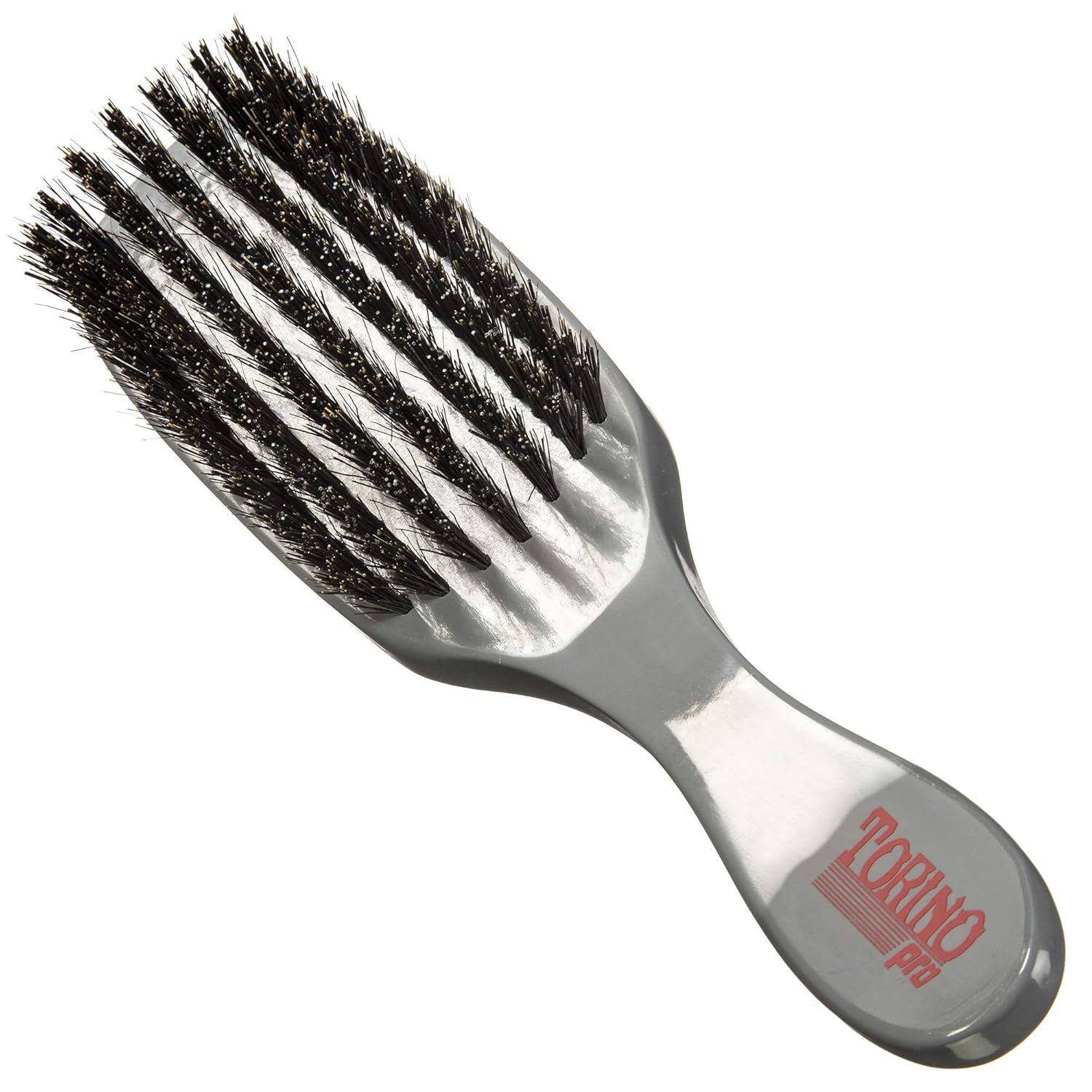Torino Pro Wave Brush #960 By Brush King - 7 Row Medium Hard Wave Brush - Reinforced Boar & Nylon Bristles - Great for Wolfing - Great 360 Waves Brush with Pull