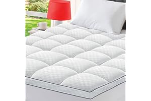 Bedluxury Queen Mattress Topper Extra Thick Pillowtop Mattress Pad Cover Cooling and Plush with 8-21 Inch Deep Pocket 3D Snow Down Alternative Fill