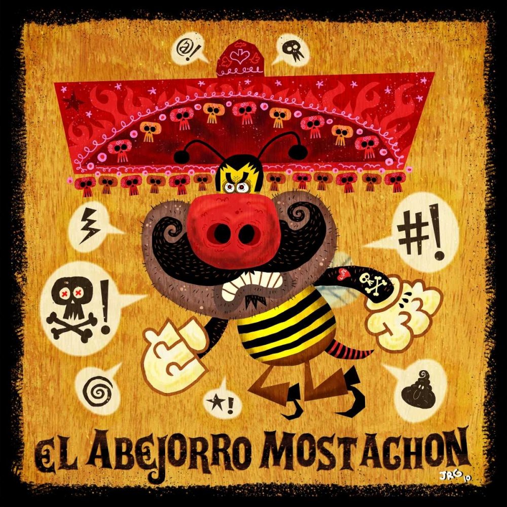 Abejorro Mostachon Poster Print by Jorge R
