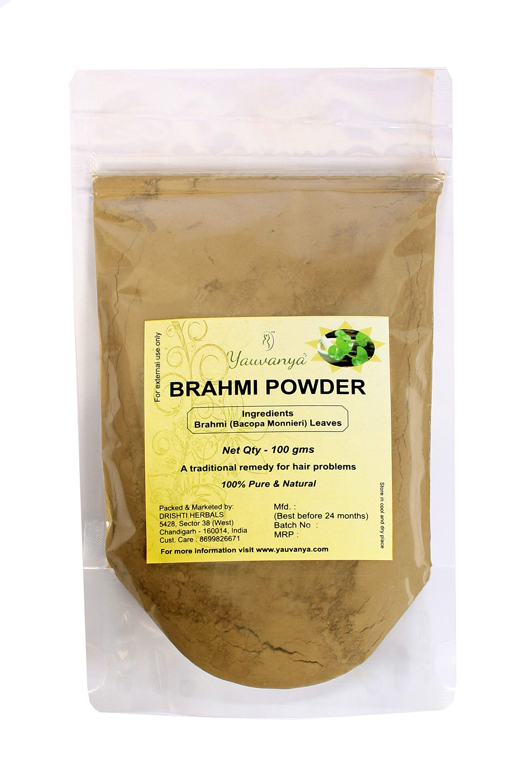 Yauvanya Brahmi Powder for hair care - 100gms