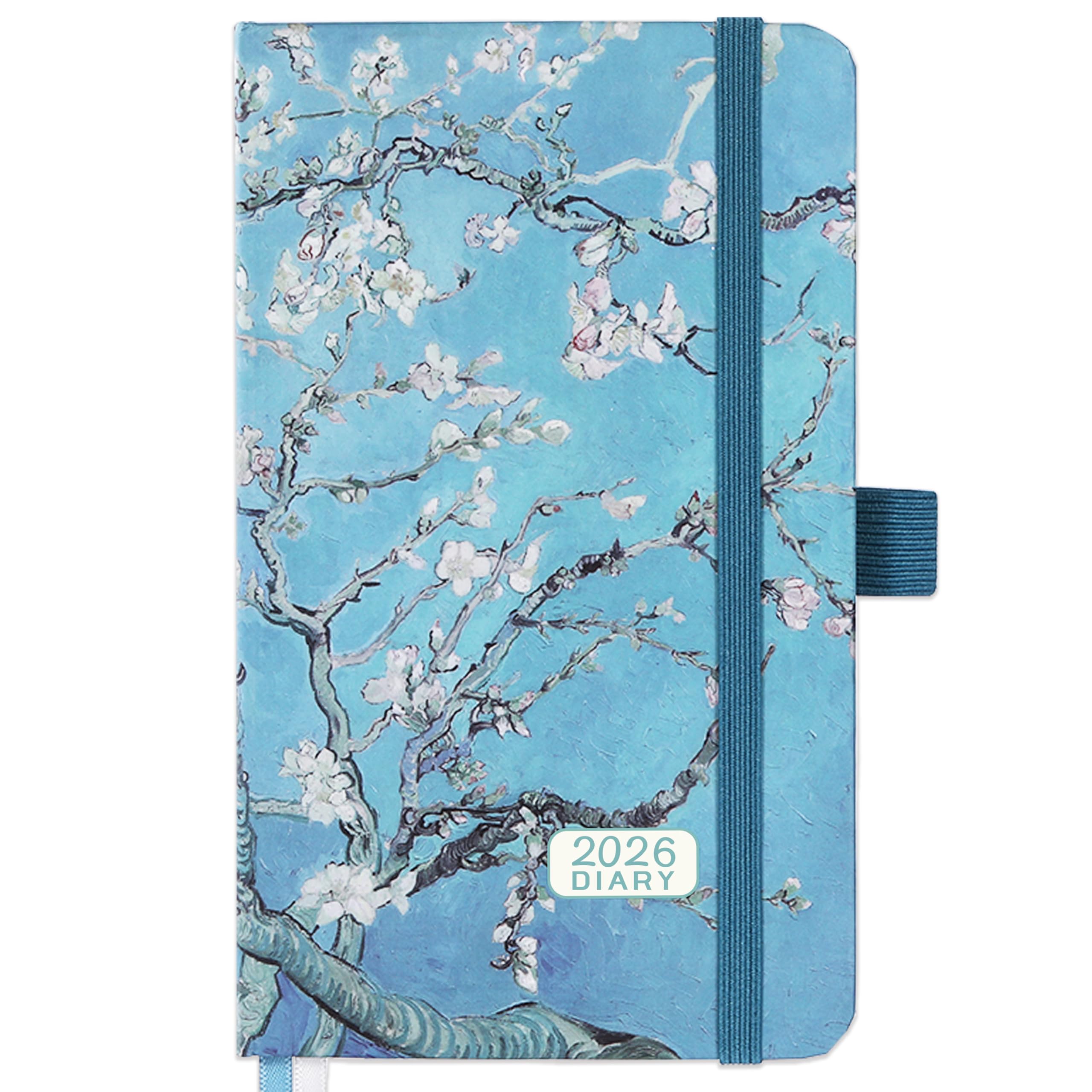 Pocket Diary 2026 - A6 Diary 2026 from Jan to Dec 2026, A6 Week to View Diary 2026 with Pen Loop, 16×10×1.5 cm