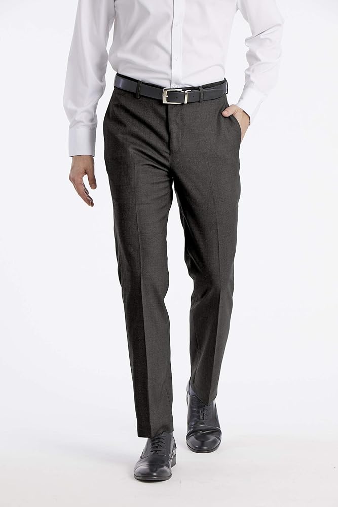 calvin klein men's x performance slim fit flat front dress pant