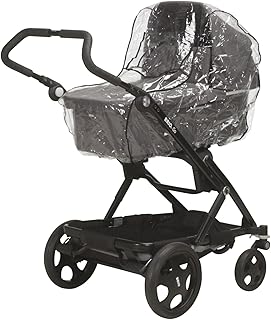 Playshoes Universal Regenverdeck für Kinderwagen, Regenhaube mit Klettverschluss und Gummizug, transparent, one size