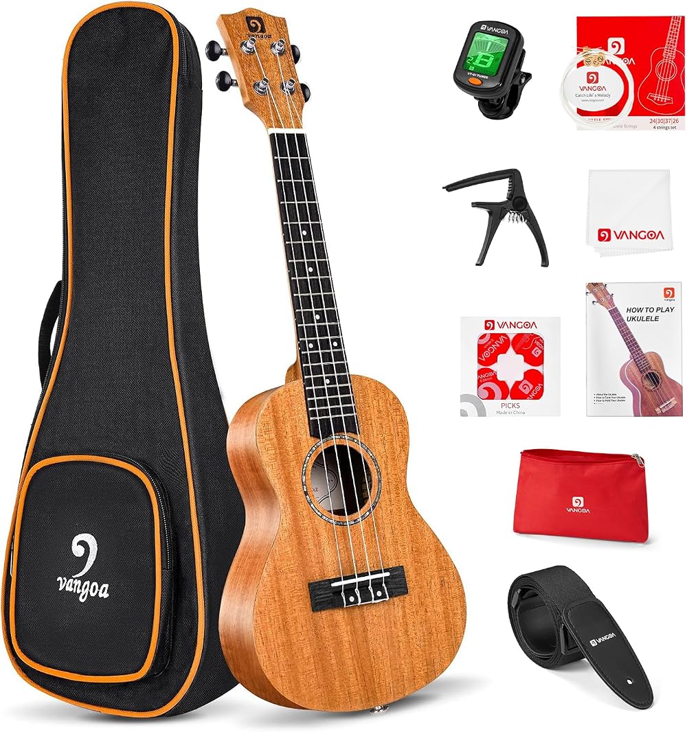 Vangoa 58.4 cm Mahogany Concert Ukulele Complete Kit