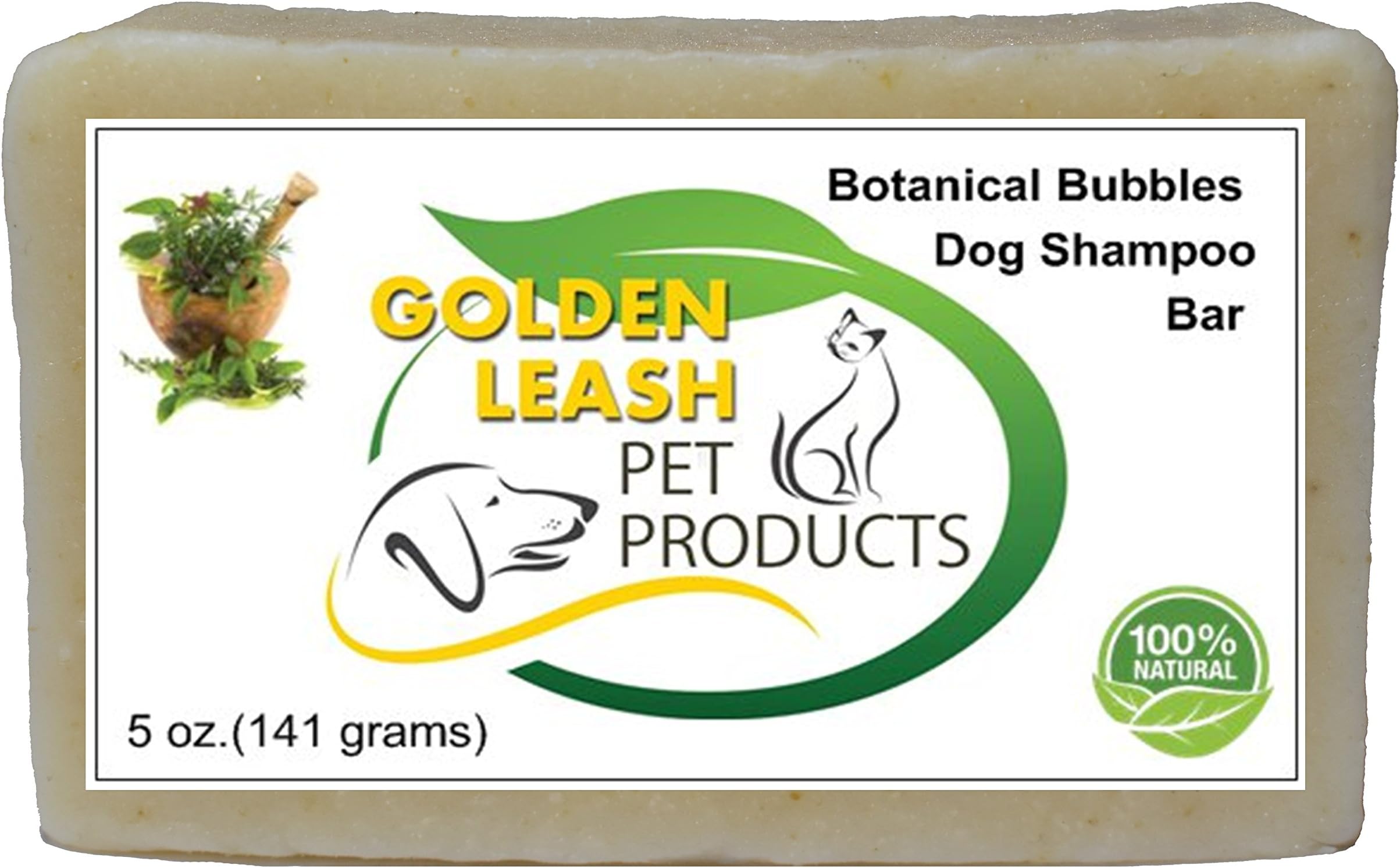 Golden Leash Botanical Bubbles Natural Goats Milk Dog Shampoo Bar Soap, Hand crafted