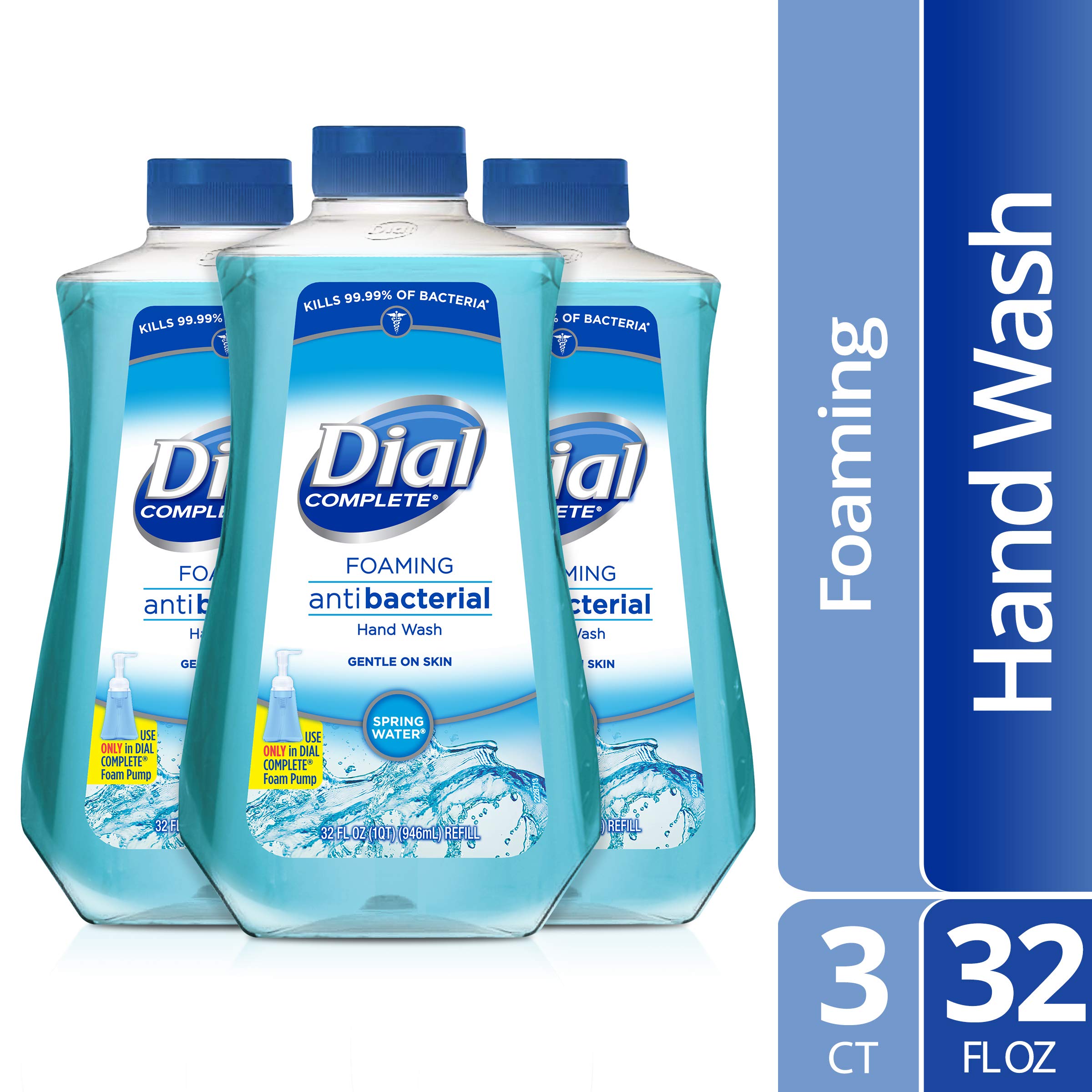 Dial Complete Antibacterial Foaming Hand Soap Refill, 32 Fluid oz (Pack