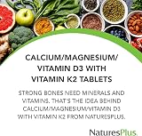 Nature's Plus Calcium Magnesium Vitamin D3 K2 Bone Support 90 Tablets view 5