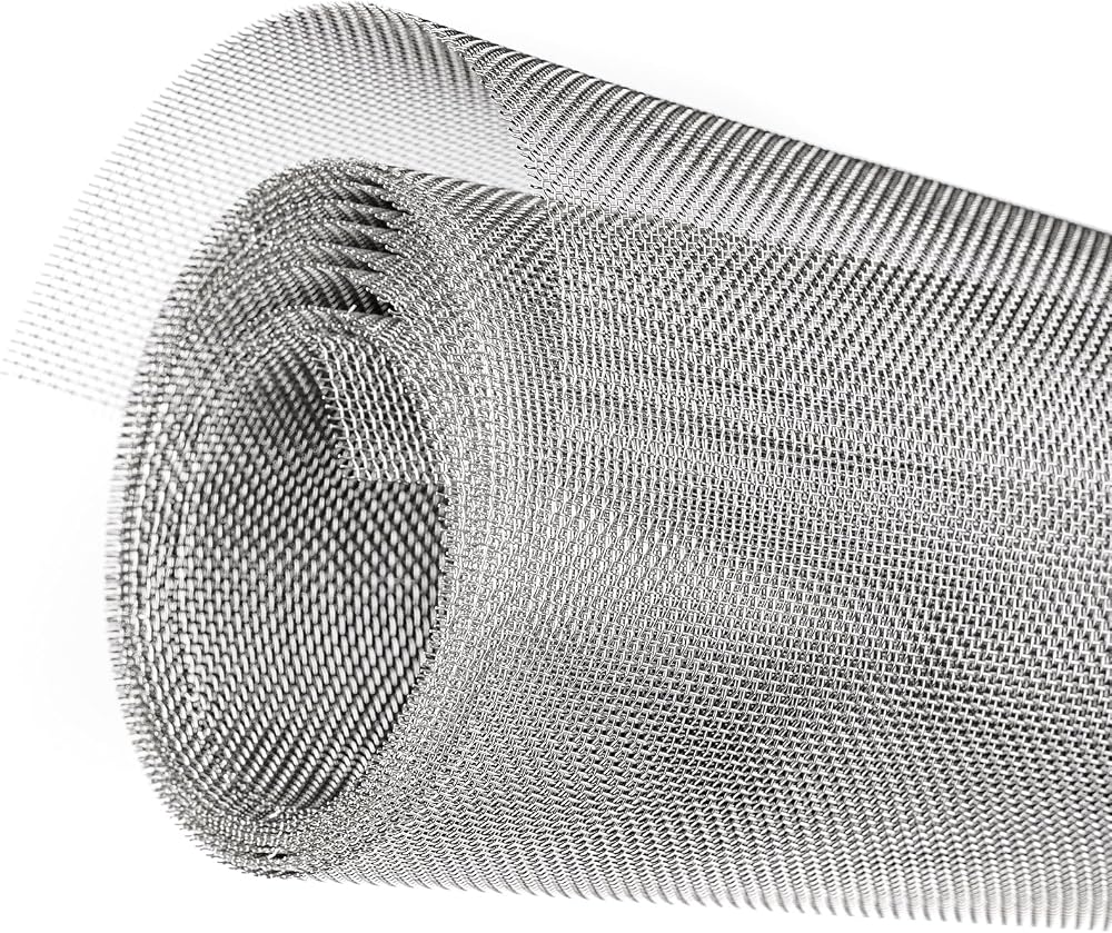UNU 304 Stainless Steel Wire Mesh Roll 2.5m x 300mm 1mm Holes 0.3mm Wire