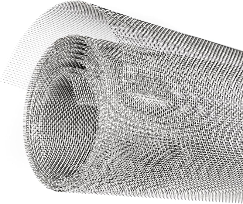 UNU 304 Stainless Steel Wire Mesh Roll 2.5m x 300mm 1mm Holes 0.3mm Wire