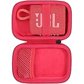 co2CREA Hard Carrying Case Replacement for JBL Go 4 Go3 Go 3 Eco Portable Speaker (Black Case + Inside Red)