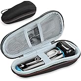 SyuCeia Braun Shaver Travel Case - Hard EVA Protective Holder for Series 3/5/6/7/8/9 Pro+ & All Models (Fits 3s, 5s, 7s, 8s, 9s)-Water-Resistant Men's Electric Razor Storage Pouch for Gym & Vacation