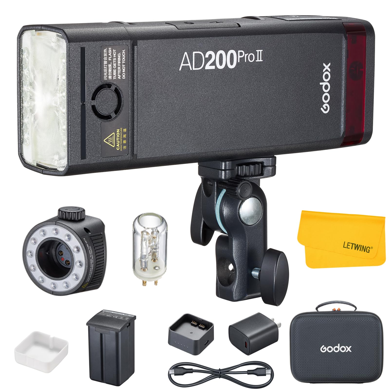 Photo 1 of GODOX AD200 Pro II AD200Pro II Strobe Flash, TTL 200W Pocket Flash HSS 1/8000s, One-Tap Wireless Sync, Enhanced Color Screen, Photography Lighting for Canon, Sony, Nikon, Fuji, Olympus, Panasonic