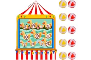 Qumenan Carnival Games Dart Board with 10 Sticky Balls Felt Carnival Theme Party Decorations for Indoor Outdoor Activities Ci