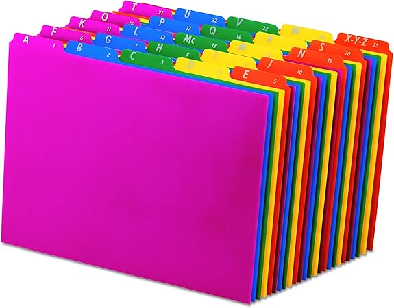 Amazon Com Pendaflex 40142 Top Tab File Guides Alpha A Z 1 5 Tab Polypropylene Letter Set Of 25 Letter Size Index Tab Guides Office Products