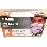 Crosstex International GCPLV Earloop Mask Procedural Lavender 50/Bx