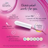 Lil-Lets Non-Applicator Super Tampons 32 Count SmartFit Plant Based 9-12g view 3