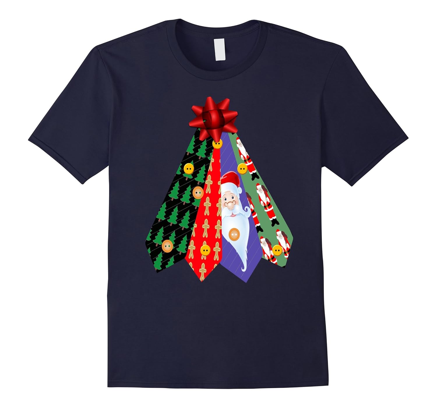 Ugly Tie Christmas Tree Sweater Funny Tacky T-Shirt-ANZ