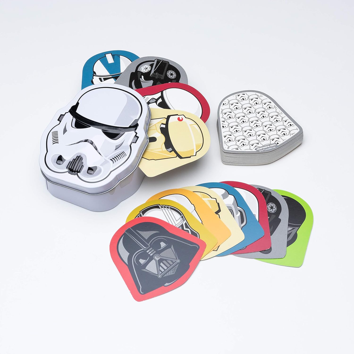 Paladone PP6608SW Star Wars Dark Side Shuffle Card Three Games with Clonetrooper Storage Tin - Image 3