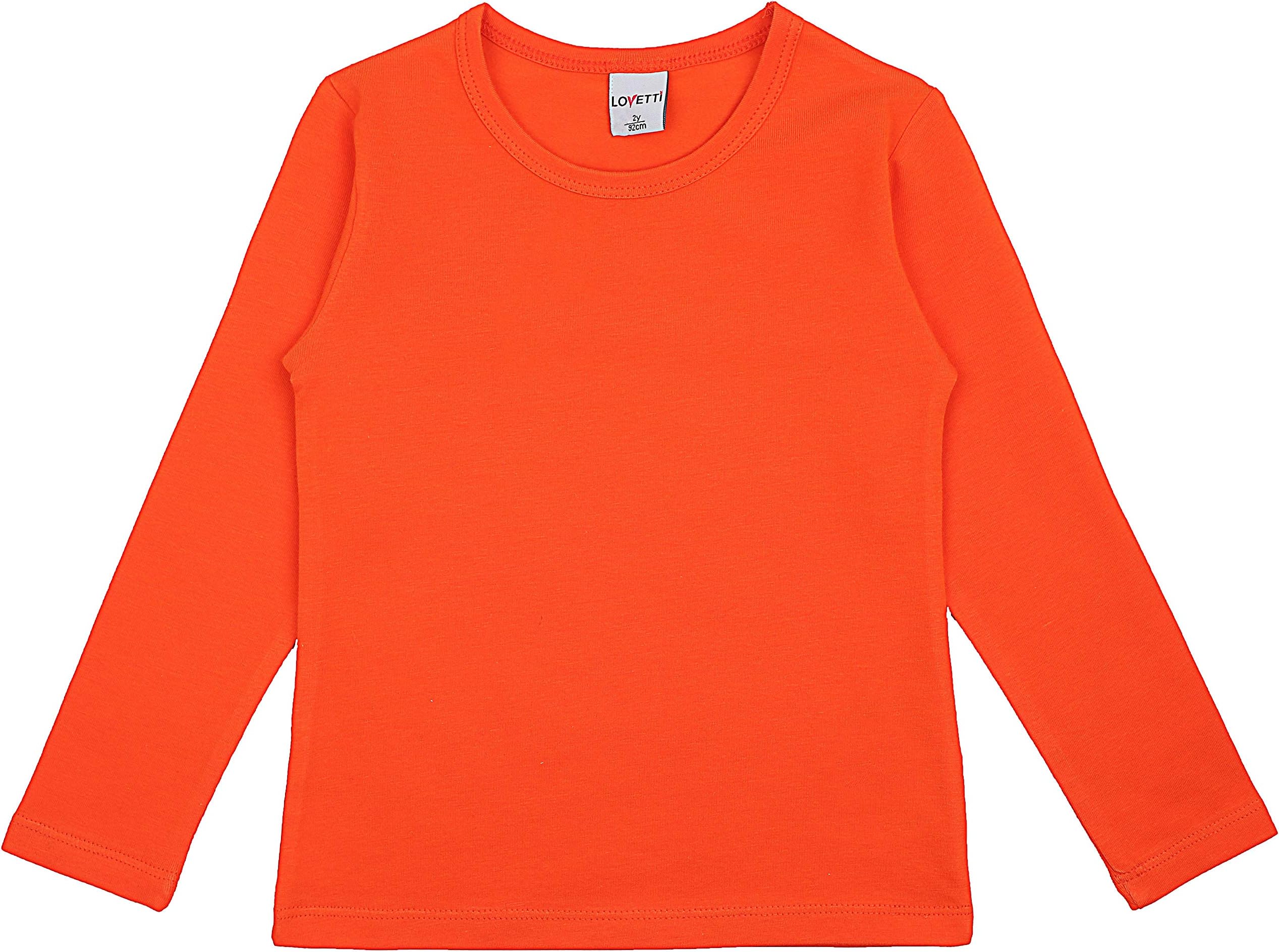 Lovetti Girls' Basic Long Sleeve Round Neck T-Shirt