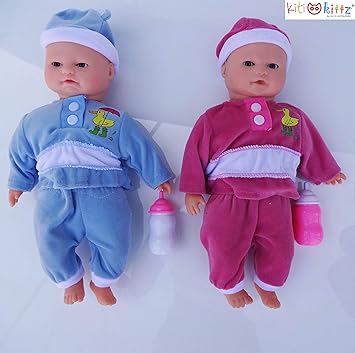 KITIKITTZ Baby Doll Like A Real Eye Blinking Child with Other Sound Battery Operated Doll (Assorted Doll)