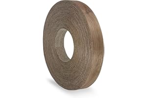 UNMAR Walnut Veneer Edge Banding 1 inch x 25 ft Iron On Adhesive Real Wood Flexible Edging Tape Trim Dark Brown Laminate Plywood Furniture Countertop Cabinet Formica Repair Strip Molding Roll Easy Trimmer