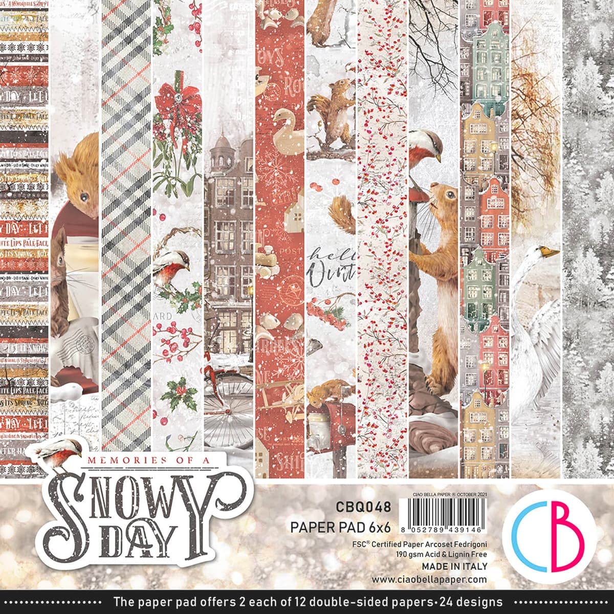 Ciao Bella Paper Memories of A Snowy Day Paper Pad 6"X6"