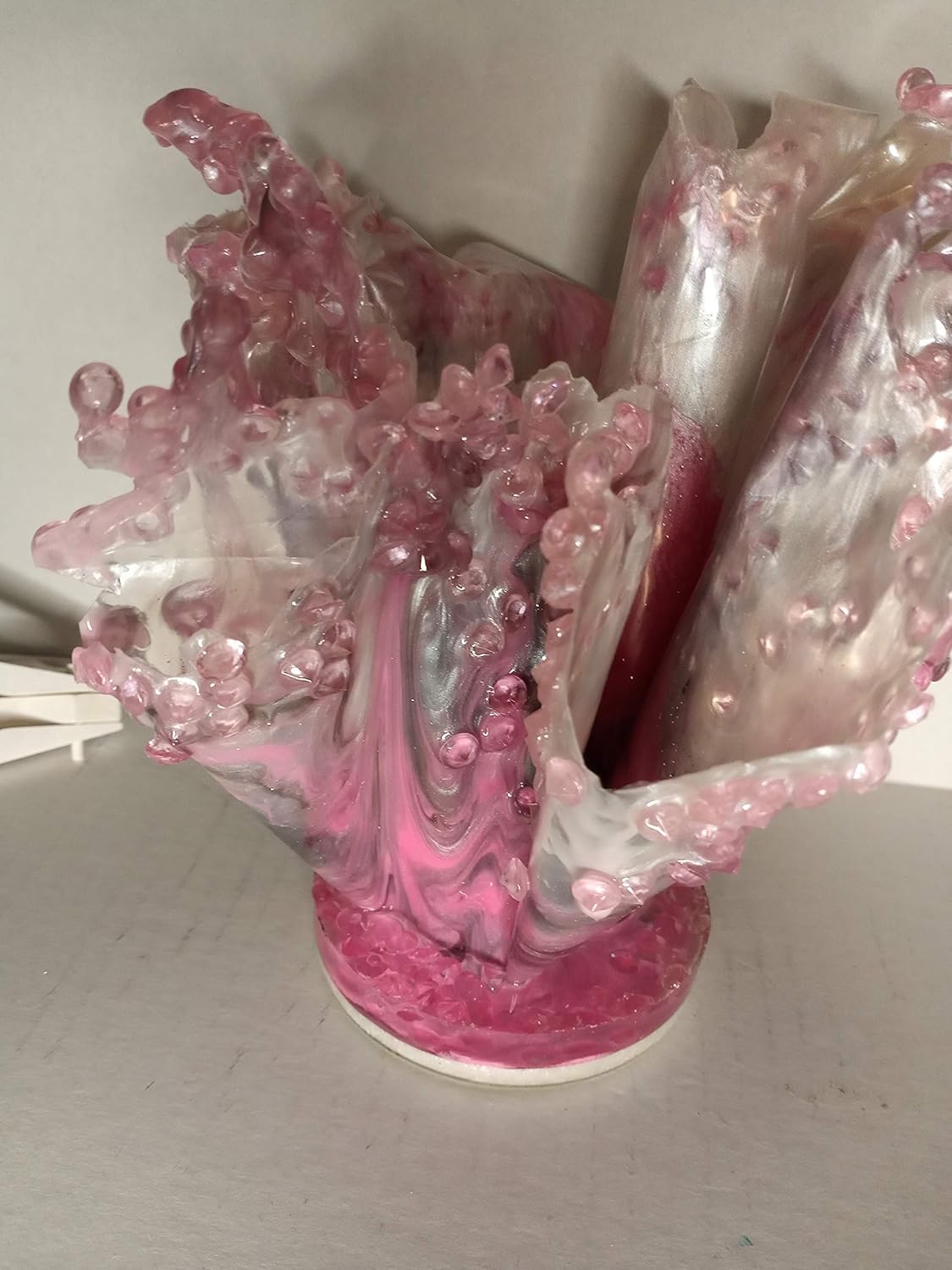 Resin Flower vase/Centerpiece/Candle Holder/Poured