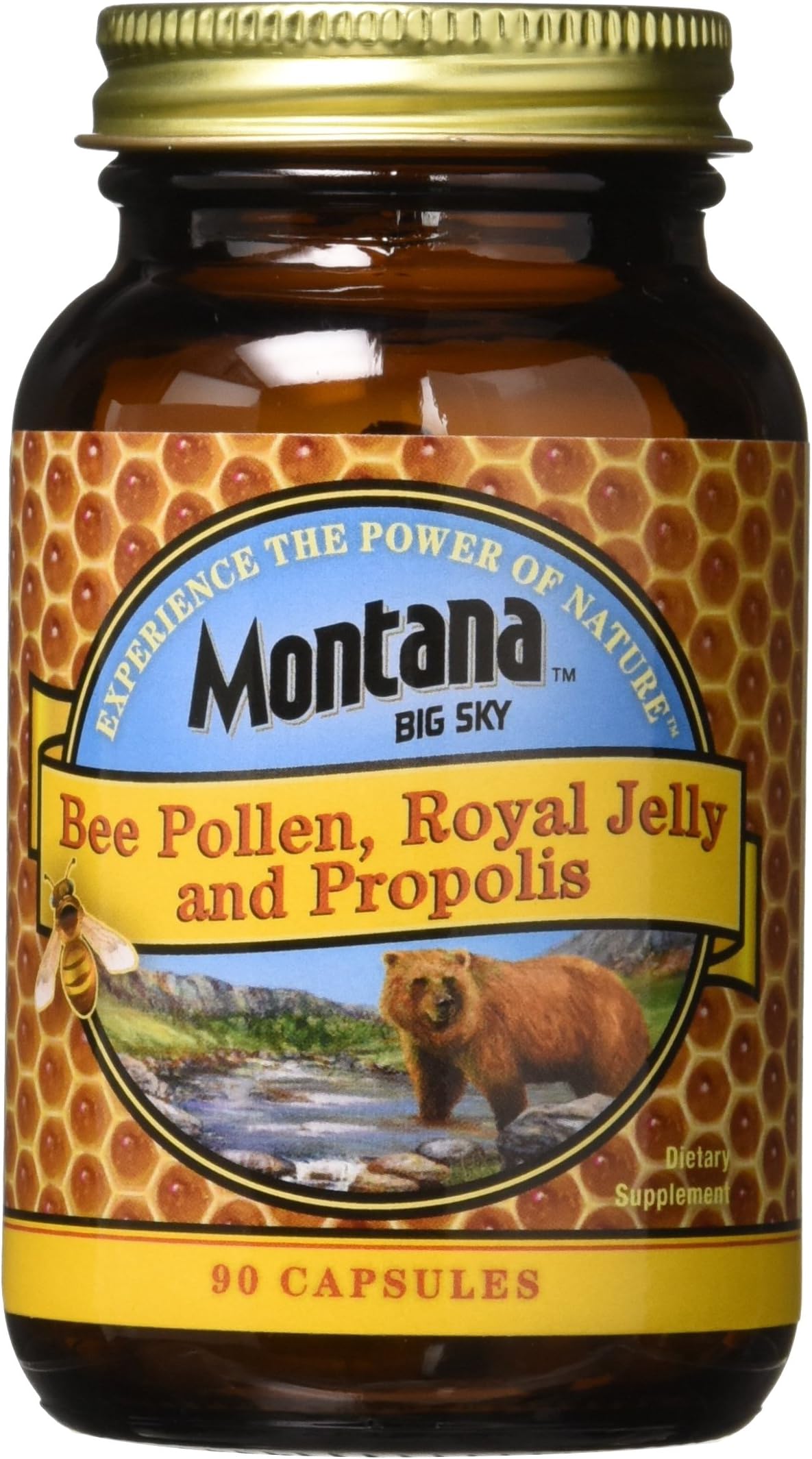 Montana Big Sky Bee Pollen Royal Jelly and Propolis Capsules, 1080 Count