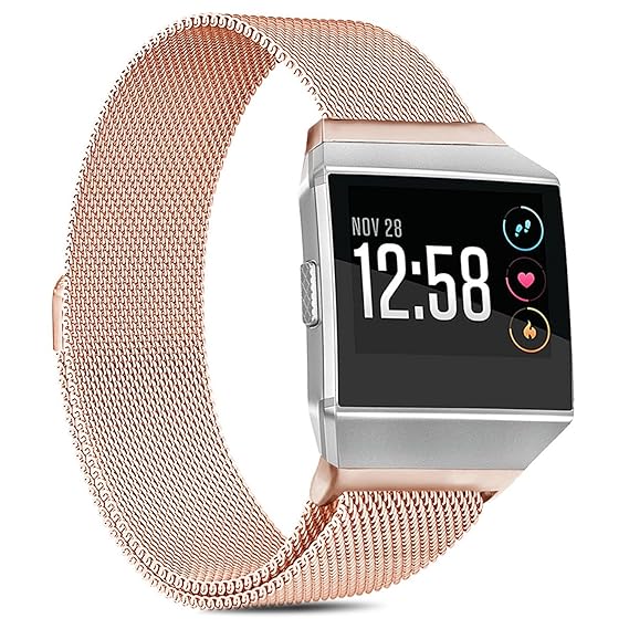 Amazon.com: IVSO Fitbit Ionic Strap, Milanese Loop Stainless ...
