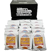 Amazon.com : Old Vienna of St. Louis Red Hot Riplets Hot BBQ Chips 1oz ...