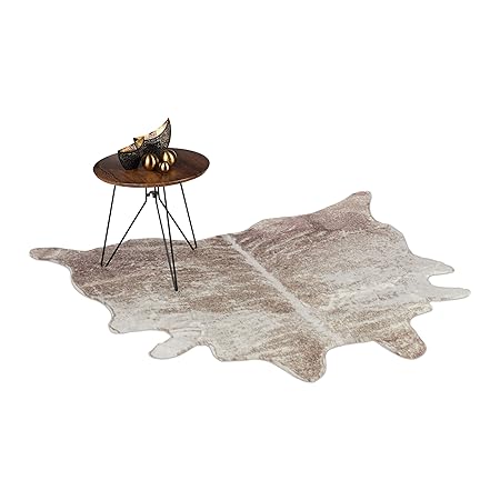 Relaxdays Tappeto In Pelliccia Sintetica Stile Rustico