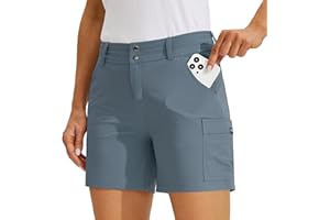 Willit Women's Golf Cargo Shorts Quick Dry Hiking Athletic Casual Summer Shorts with Pockets 5"