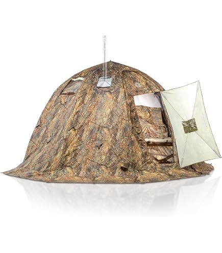 Russian-Bear Hot Tent with Stove Jack. Hunting Fishing Outfitter Cold Weather Tent with Wood Stove Hole. 4 Season Tent. Expedition Arctic Living Warm Tent