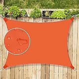 Mokani Sun Shade Sail 2x3m Rectangle Orange with Ropes UV 95% Waterproof