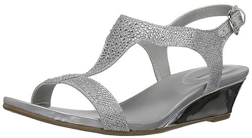 bandolino silver wedge sandals