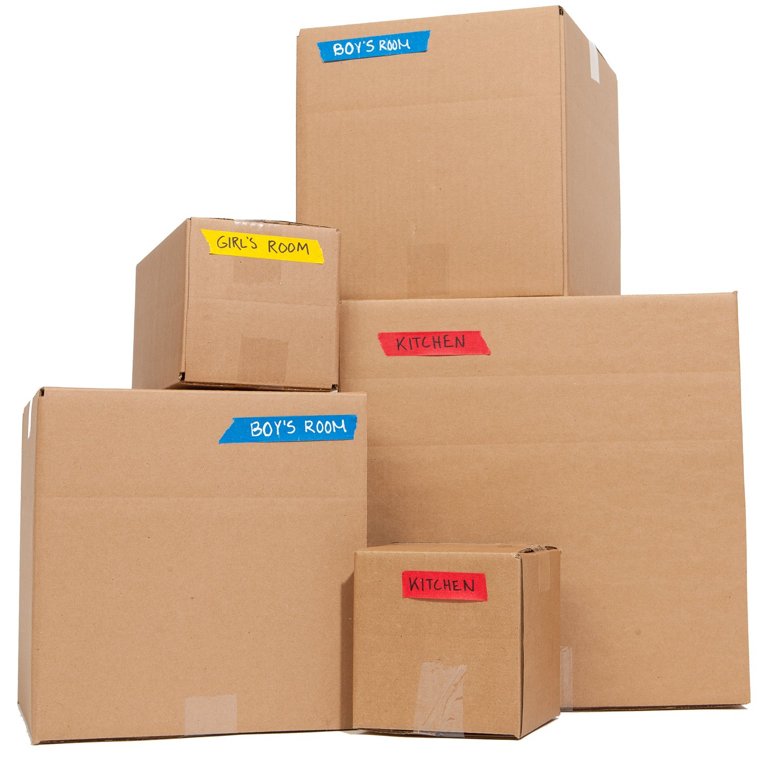 Craftzilla Colored Masking Tape - 10 Rolls of 20 Yards x 1 Inch Rainbow Tape - Colorful Craft Tape for Kids Teachers & Painters - for Home, Classroom, Labeling and Laboratory Identification Use: Industrial & Scientific