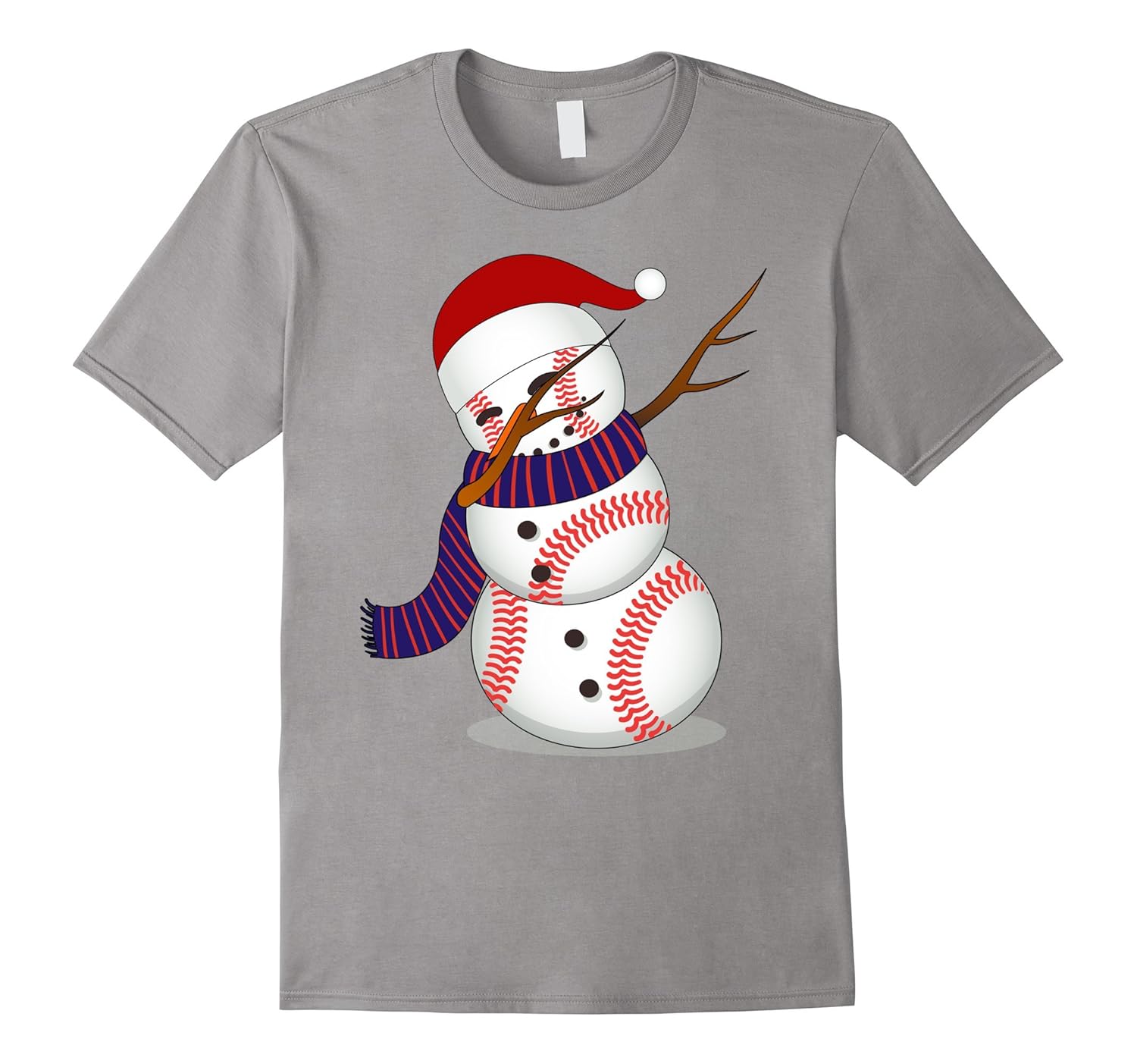 Dabbing Snowman Christmas Shirt | Funny Baseball Dab T-Shirt-ANZ