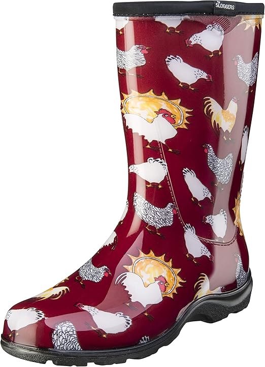 Women's rain boots with chickens on them Clearance
