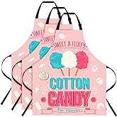 Toulite 3 Pcs Sweet Candy Apron Cooking Kitchen Apron with Adjustable Neck for Men Women Suitable for Home Kitchen Cooking Waitress Chef Grill Apron
