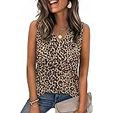 Zeagoo Tank Top for Women V Neck Loose Fit Sleeveless Summer Tops Business Casual Outfits Dressy Blouses Shirts