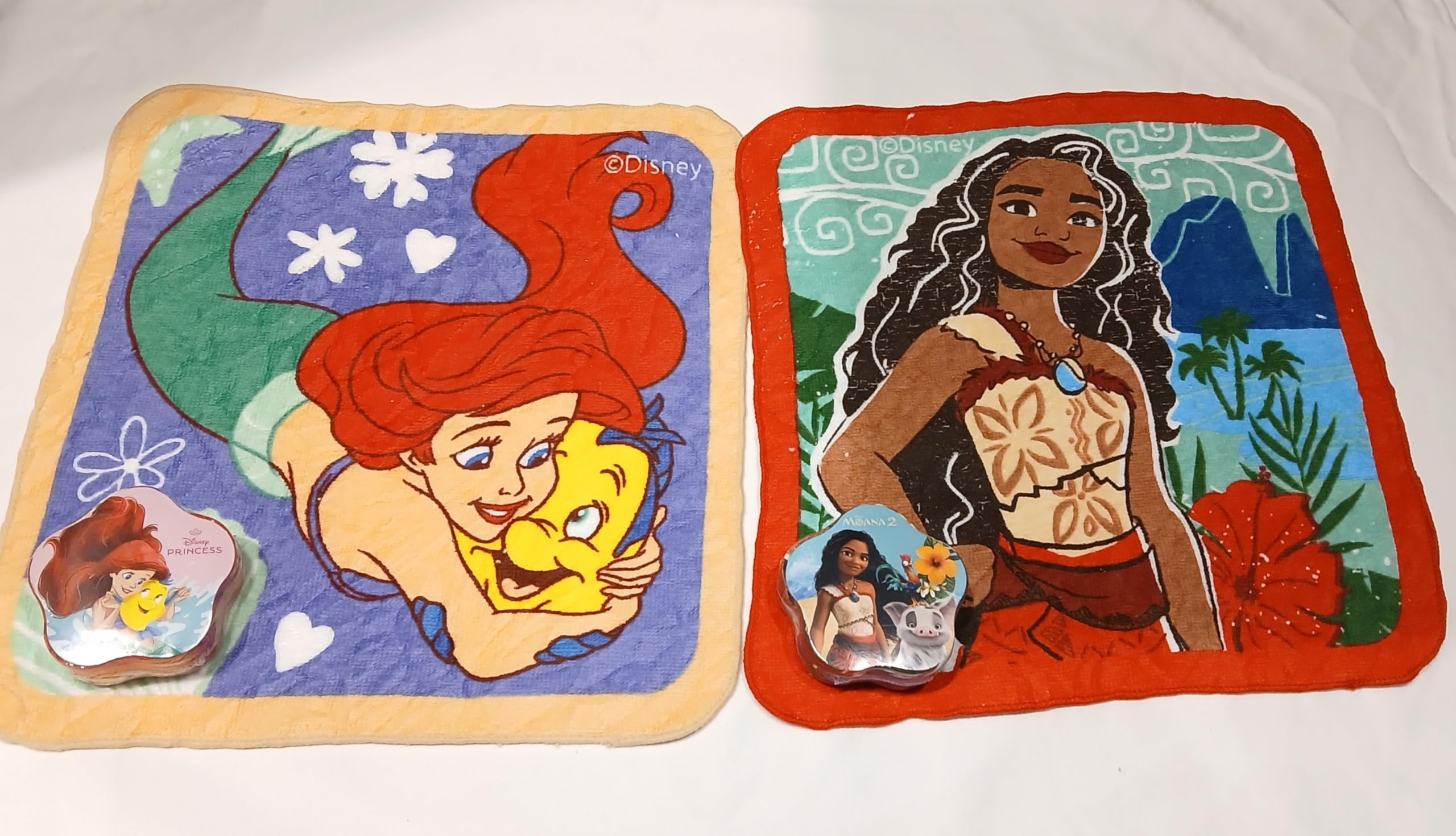 Lex's Linens Pack of 2 Disney Princess Magic Face Cloths