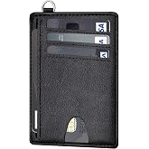 Mayski Slim Wallet, Credit Card Holder for Women, Minimalist Front Pocket RFID Blocking Card Cases, Small Wallet Women Men(Grain Black)