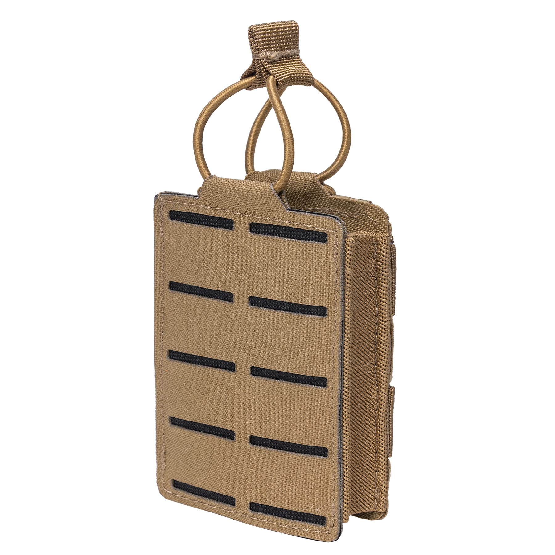 IDOGEAR Tactical Mag Pouches Single Open-Top MOLLE Magazine Pouch for M4 M14 M16 AK AR-15 556 Rifle Magazines (Coyote Brown)