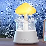 Diffuserlove Cloud Humidifier Rain Sounds Waterfall Lamp Mushroom Remote White view 7